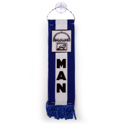 Вымпел "MAN" (5,5х20см) бахрома(12416) синий