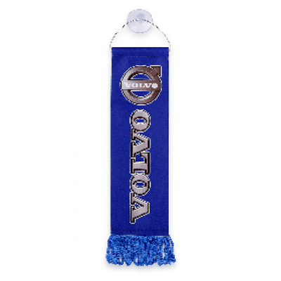 Вымпел  "VOLVO и девушка" (5,5х20см) бахрома(10177) синий