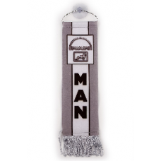 Вымпел "MAN" (5,5х20см) бахрома(12418) серый