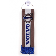 Вымпел "VOLVO" (5,5х20см) бахрома(12397) серый