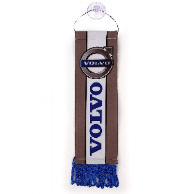 Вымпел "VOLVO" (5,5х20см) бахрома(12397) серый