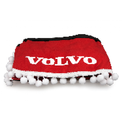 Ламбрекен лобов.стекла+угол VOLVO(польс.ткань)(10799) красный