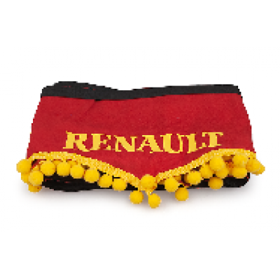 Ламбрекен лобового стекла  + угол Renault (польская ткань)(10795) красный