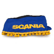 Ламбрекен лобового стекла  + угол Scania (польская ткань)(9509) синий