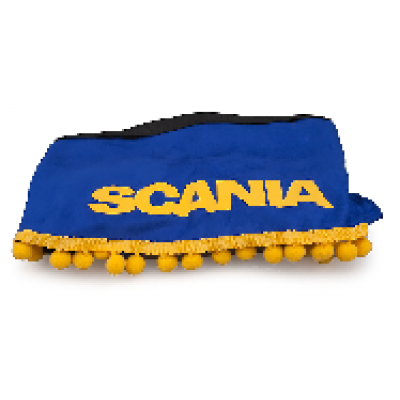 Ламбрекен лобового стекла  + угол Scania (польская ткань)(9509) синий