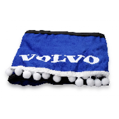 Ламбрекен лобового стекла  + угол VOLVO (польская ткань)(9510) синий