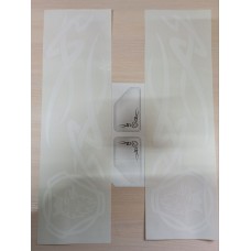 Наклейка "Scania" наружная/внутренняя, (цвет белый), (комплект на две стороны), 40х46см 07070