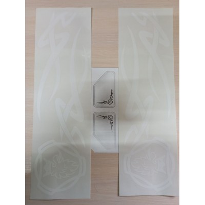 Наклейка "Scania" наружная/внутренняя, (цвет белый), (комплект на две стороны), 40х46см 07070