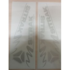 Наклейка "SITRAK" наружная/внутренняя, (цвет серебро), (комплект на две стороны), 40х40см 08982