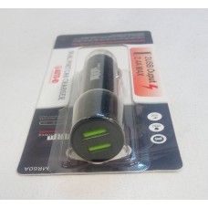 Автомобильное зарядное устройство MR60A Metal 5V/2.4A 2USB (Black) в блистере