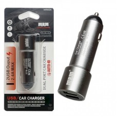 Автомобильное зарядное устройство MR60A Metal 5V/2.4A 2USB (grey) в блистере B3203
