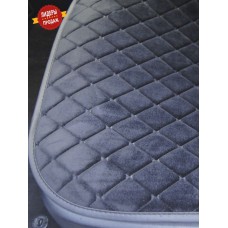 Накидка на сиденье нижняя MAXIMAL Алькантара ромб 50х54см JJ-36-BLBL черный/ шов черный