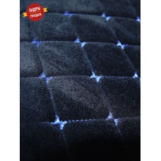 Накидка на сиденье нижняя MAXIMAL Алькантара ромб 50х54см JJ-36-BLBLU черный/ шов синий