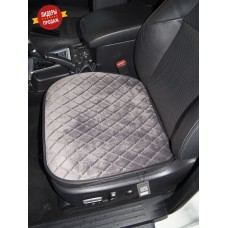 Накидка на сиденье нижняя MAXIMAL Алькантара ромб 50х54см JJ-36-GRGR серый/ шов серый