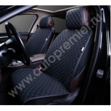 PRM 110 Накидки PREMIUM AUTOPREMIER, комплект передний 2 шт., чёрный/синяя нить, жаккард