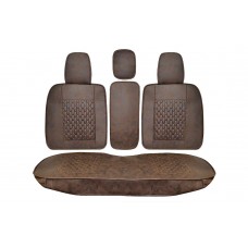 Накидки MAXIMAL LUX комплект (перед+зад) N-01-BLBG черный/ шов бежевый A