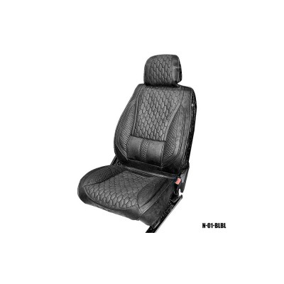 Накидки MAXIMAL LUX передние N-02-BLBL черный/ шов черный A