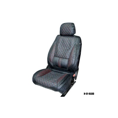 Накидки MAXIMAL LUX передние N-02-BLRD черный/ шов красный A