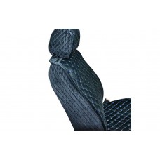 Накидки MAXIMAL LUX комплект N-09-BLBG Велюр черный/ шов бежевый A