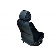 Накидки MAXIMAL LUX комплект N-09-BLBLU Велюр черный/ шов синий A