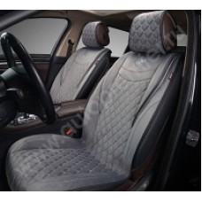 BRL 140 Накидки BRILLIANT AUTOPREMIER, передние 2шт., серый, стёганая алькантара