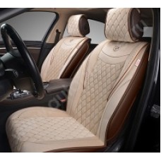 BRL 160 Накидки BRILLIANT AUTOPREMIER, передние 2шт., бежевый, стёганая алькантара