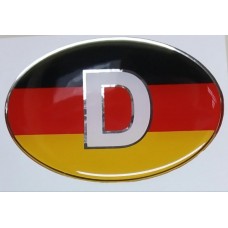 Наклейка флаг Германии (овал) (силикон)