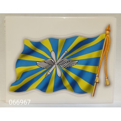 Наклейка "ВВС флаг (вырезанная)" наружная, (5шт правые+5шт левые) 12х17 см 07254