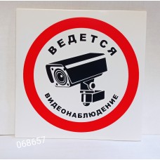 Наклейка "Ведется видеонаблюдение" наружная, 10х10 см 07429
