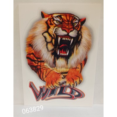 Наклейка "Тигр (Wild)" наружная полноцветная, 16х12 см 06936