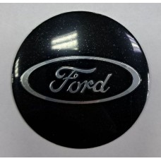 Наклейки на колпачки ступицы металлизированные(ком.4шт)Ø60мм Ford black (чёрный)