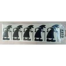 Наклейка (вырезанная) "Бабка" наружная, (цвет черный), (комплект 5 шт), 10х32 см 03261