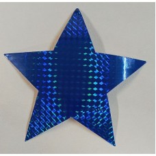 Наклейка (вырезанная) "Звезда" наружная линзы, (цвет синий), 17х17 см 04168