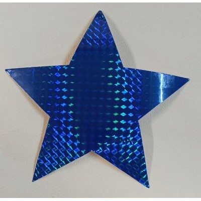 Наклейка (вырезанная) "Звезда" наружная линзы, (цвет синий), 17х17 см 04168