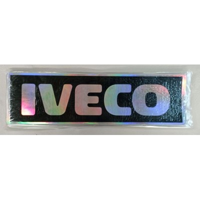 Наклейка "Эмблема IVECO" наружная голографическая, 9х31 см, чёрный фон 08471
