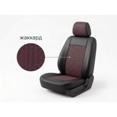 Чехлы модельные Geely Emgrand II 2021- экокожа чёрная+жаккард красный