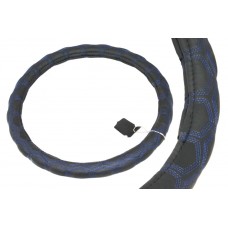 Оплетка руля "Altezza" 223 (М) синяя строчка, кожзаменитель, 37-39см. Подходит на иномарки, ВАЗ 2108-21099, 2110-2112, 2113-2115