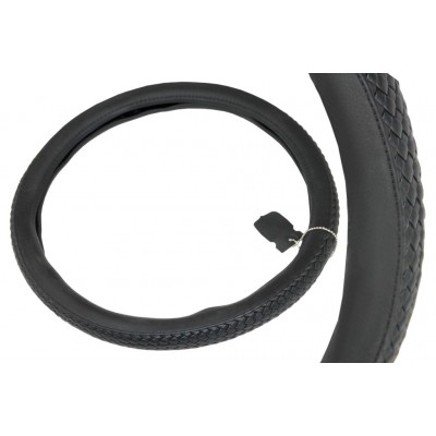 Оплетка руля "Altezza" 8210В (XL) экокожа черная не полная косичка, 41-43см.