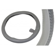 Оплетка руля "Altezza" 8210В (М) экокожа серая не полная косичка, 37-39см. Подходит на иномарки, ВАЗ 2108-21099, 2110-2112, 2113-2115