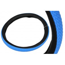 Оплетка руля "Altezza" 8210В (М) экокожа черная, синяя не полная косичка, 37-39см. Подходит на иномарки, ВАЗ 2108-21099, 2110-2112, 2113-2115