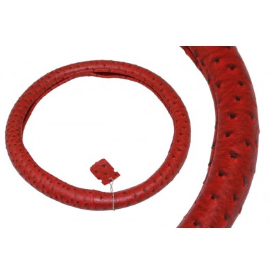 Оплетка руля "Altezza" 2305 (М) экокожа красная, 37-39см