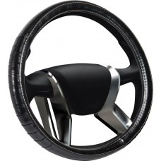 Чехол руля кожаный Kanzas черный М