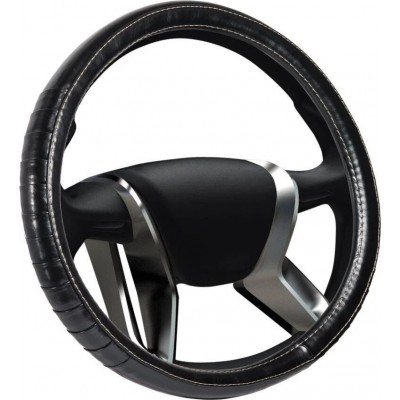 Чехол руля кожаный Kanzas черный М