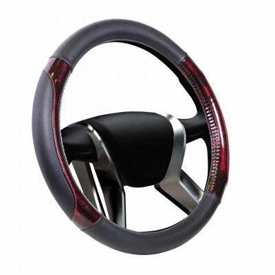 Чехол руля нескользящая кожа Oregon дерево М