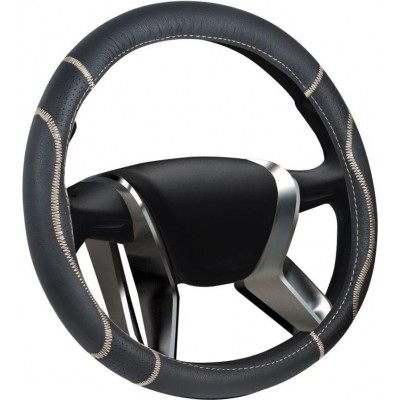 Чехол руля кожаный Wachington чёрный M