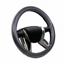 Оплетка на руль экокожа, стеганая SENATOR Tucson "M" (d=38) /ЧЁРНЫЙ/