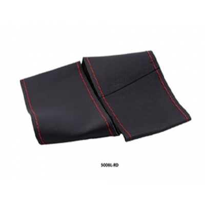 Оплетка MAXIMAL 501BL-RD нат.кожа, перфорация, нить, игла черный/красный