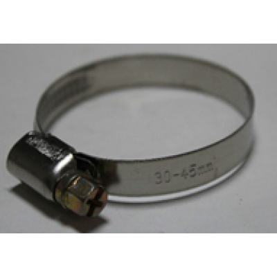 Хомут обжимной металлический 30-45mm из нержавеющей стали