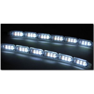 ДХО с бегущим поворотником 30см(компл-2 ленты)W+Y 12V H003
