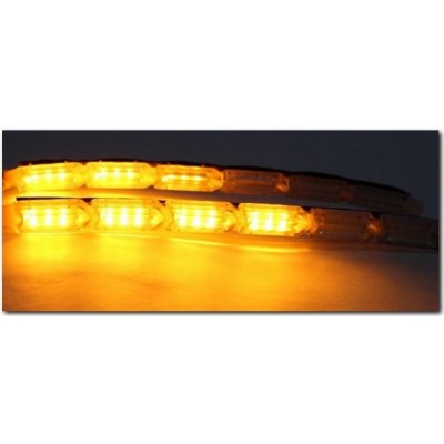 ДХО с бегущим поворотником 38см(компл-2 ленты) W+Y 12V H004